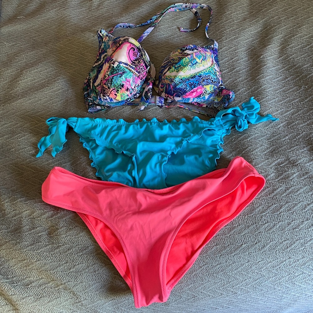 34D and 2 Medium bottom Victoria Secret Swim